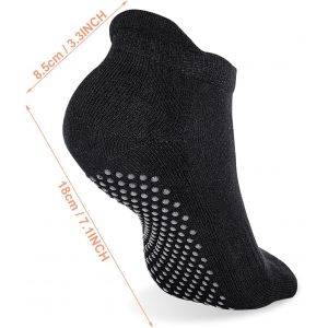 4 Paires Chaussettes De Yoga Pour Femmes Chaussettes Antidérapantes Fit Yoga Pilates Ballet Low Top Chaussettes De Sport - Neuf