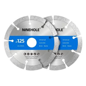 JEXNOVASHOP-2x Disque Diamant 125mm x 22,2mm pour B&eacute;ton, Brique, Basalte, Universels 125mm Disque Diamant 10mm Segment - Neuf
