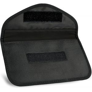 Pochette Faraday pour Cell [10,5 x 19,5 cm]-Bloqueur RFID & NFC pour smartphones [jusqu'à 6,8""] & clé de voiture [Keyless Go]-Noir - Neuf