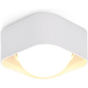 FABUR-Spots de Plafond Blanc Spot en Saillie LED GX53 6W 230V Plafonnier Blanc Chaud 3000K Ø100x63mm Spot Plafonnier pour Salon Salle de Bain Cuisine Chambre Couloir - Neuf