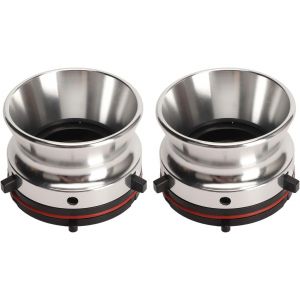 SUBZONAL-1 Paire D'adaptateurs de Moyeu Nab, Dispositif de Chargement Universel en Alliage D'aluminium de 10 Pouces pour Studer ReVox, pour Akai, pour Teac, pour Magnétophones à Bobines (Argent) - Neuf