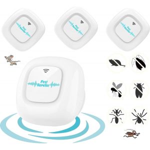 KALANKA-Anti Moustiques, R&eacute;pulsif Ultrason, Prise Anti Moustique, &Eacute;lectronique Antiparasitaire Int&eacute;rieur, Antiparasitaire pour Moustiques, Souris, Araign&eacute;es, Cafards, Mouches, Lot de 4 - Neuf