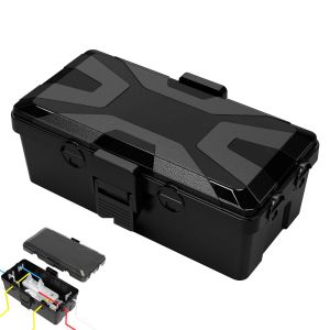 Boitier Etanche Electrique Exterieur, Mat&eacute;riau PP+TPE, Noir, pour Prot&eacute;ger les C&acirc;bles D'extension, Les B&acirc;tis de Prises, les Prises Ext&eacute;rieures (26.1 x 15 x 9.4 cm) (Noir) - Neuf