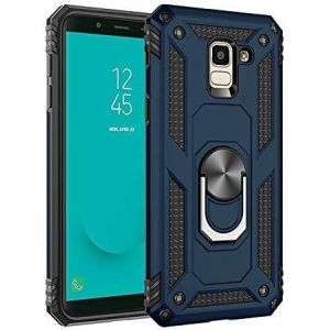 Kal-Coque Galaxy J5 2017/J530, Support De Bague En Métal, Pivots De Rotation À 360 ° & 180 °. Étui De Protection Slim Soft Tpu + Pc, Compatible Avec Support De Voiture Magnétique - Bleu - Neuf