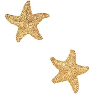 Kal-Boucles D'oreilles En Forme D'étoile De Mer Avec Étoile De Mer Pour Femmes Et Filles Plaqué Or 14 Carats Boucle D'oreille Bijoux Minimalistes Cadeaux Fête À La Plage À La Mer, Piccolo, Métal, - Neuf