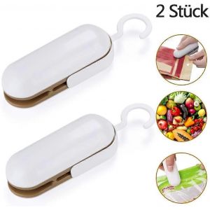 Foil Sealer Mini Bag Sealer Foil Sealer Handy Bags Sealer Vacuum Sealer 2 En 1 (Brown) Pour N'importe Quel Plast - Neuf