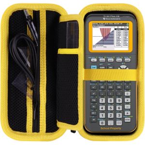 Dur &Eacute;tui de Protection pour TI-NSPIRE CX II-T/TI-Nspire CX CAS/TI-84 Plus CE-T/TI-84 Plus CE/TI-89 Titanium Calculatrice Graphique (Noir + Jaune) - Neuf