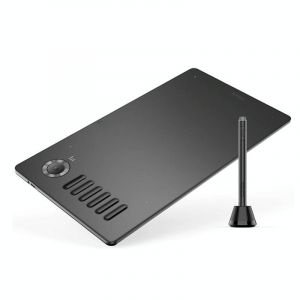 Tablette Graphique 10x6 Pouces Haute R&eacute;solution 5080LPI Avec Stylet Sensible Gris YONIS - Neuf