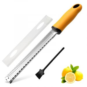 Râpe À Fromage Portable En Acier Inoxydable (Orange) Pour Citron, Gingembre, Ail, Noix De Muscade, Chocolat, Légumes, Fruits Avec Couvercle De Protection - Neuf