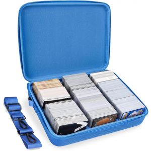 Mdy-Boîte De Rangement Pour Cartes À Collectionner Pour Plus De 2 200 Cartes À Collectionner Compatible Avec Mtg, Tcg, Magic Commander, Against Humanity, Yugioh, Boîte Pour Cartes De Sport (Bleu) - Neuf
