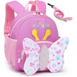 Sac à Dos pour Enfant Petit Cartable Fille Scolaire Maternelle Sac à Dos Mignon Animaux Sac a Dos Ecole Primaire Étanche Respirant pour Bébé 1-5 Ans,Papillon - Neuf