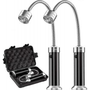 Ensemble De 2 Lampes Led Pour Barbecue Avec Base Magnetique Pour Barbecue, Camping, Fete Et Exterieur - Neuf