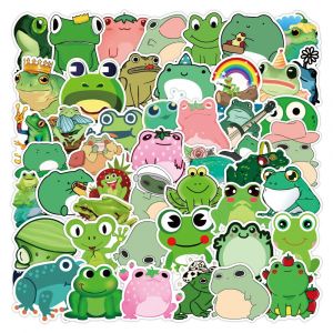 Lot de 100 autocollants en vinyle motif grenouille pour ordinateur portable - Neuf