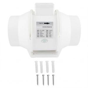 HJLIAN Ventilateur d'extraction silencieux en ligne de 7,87 pouces pour tente de culture hydroponique, prise AU, double vitesse - Neuf