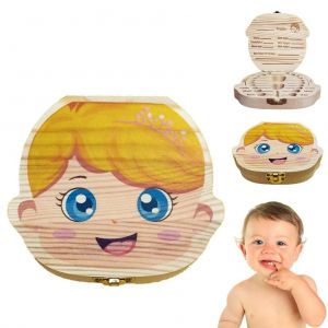 Boite A Dents De Bebe Peinte En Bois, Porte-Dents Lanugo Pour Enfants, Garcons Et Filles, Cadeau De Fete Prenatale, D'anniversaire - Neuf
