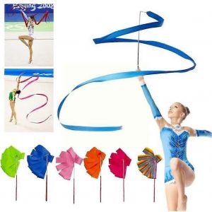 2/4m Rubans Colorés Ruban De Danse Art Rythmique Gymnastique Tige Bâton D'entraînement Banderole Arc-En-Ciel Twirling Ballet Y2i2 - Neuf