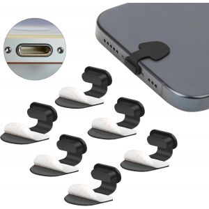 Kaly-6 Pièces Cache Usb C Iphone Bouchon Usb C Bouchon Anti Poussiere Iphone Silicone Dust Caps Prise De Charge Protection Pour Iphone 14 13 12 Mini Pro Max 11xxs Xr 8 Plus Ipad Accessoires - Neuf