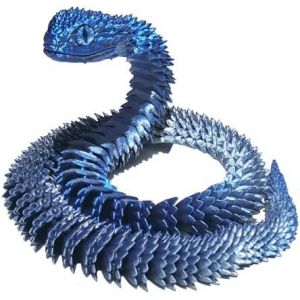 KAL-Jouet Serpent, Serpent 3D, Impression 3D, Serpent Imprim&eacute; 3D, Jouets D'Animaux Imprim&eacute;s En 3D, Mod&egrave;le De Serpent, D&eacute;coration Statue De Serpent, Jouet &Agrave; Presser Pour L'Autisme Et Le Tdah (60 Cm, B - Neuf