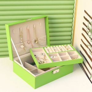 Boîte à bijoux Boîte à bijoux à 2 niveaux avec serrure amovible - Neuf