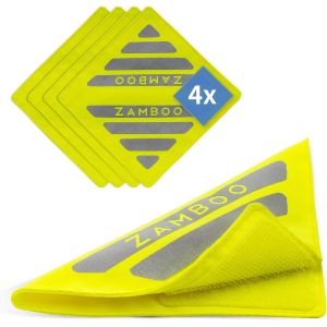 Réflecteur De Lumiere Pour Sécurité Poussette Bébé-Pack De 4 Pièces Avec Bandes Velcro-Pour Landau,Vélo Ou Remorque-Jaune Fluo - Neuf