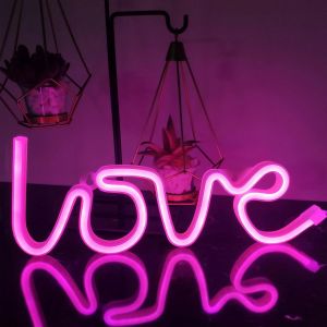 Love Neon Light Signes Pink Neon Lampe Light Wall Lampe De La Pi&egrave;ce De La Pi&egrave;ce De La Pi&egrave;ce De La Pi&egrave;ce Et Usb Led Neon Neon Led Neon Neon Plaques Signes Lampes Lampes Lampes &Eacute;clairez Pour Bar - Neuf