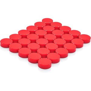KALANKA-Lot de 30 aimants de r&eacute;frig&eacute;rateur puissants et ronds pour tableau blanc, r&eacute;frig&eacute;rateur, casier, artisanat, mini aimant d&eacute;coratif pour &eacute;cole, salle de classe, bureau, cuisine, maison (rouge) - Neuf