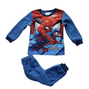 Pyjama Polaire Enfant Spiderman Bleu (Taille 4 Ans,Couleur Bleu) - Neuf