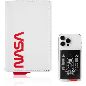 Portefeuille Porte-Cartes Nasa Inspired Avec Magcase Pro Avec Magsafe,Porte-Cartes En Cuir Synthétique Et Aluminium Aérospatial,Avec Protection Avancée Rfid,Porte-Cartes Avec Pop-Up.,Rouge, - Neuf