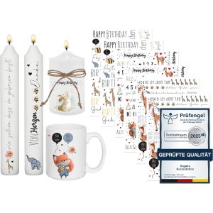 SJZG-Lot De 6 Tatouages Pour Bougies - Plus De 200 Motifs - Impression Par Transfert D'Eau - Film Coulissant Et Autocollant - D&eacute;coration Happy Birthday - Neuf