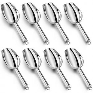 Petite Pelle &Agrave; Glace Jeu De 8, 3 Once En Acier Inoxydable Scoopers De Cubes De Glace, Pet Food, Cuisine Et Bidons - Neuf