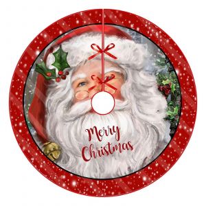 Jupe de sapin de No&euml;l 48"" rouge en peluche &agrave; motif flocon de neige, compatible avec Ympuoqn - Offre du jour sur les d&eacute;corations de No&euml;l ! - Neuf