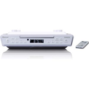 VornixorSarlshop-KCR-150 Radio de Cuisine CD Surf FM - Bluetooth - Enregistreur Radio - 2 x 3 W RMS Undermount Kit - Entr&eacute;e auxiliaire - Fonction minuterie, Blanc A003089 - Neuf