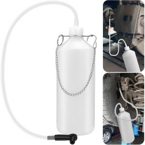 MEVRONISSHOP-Bouteille de r&eacute;cup&eacute;ration de Liquide de Frein,R&eacute;servoir de Liquide de Frein 1L,Frein Purge de Circuit,avec Tuyau de 60cm et raccord en Caoutchouc pour r&eacute;cup&eacute;rer Le Liquide de Frein - Neuf