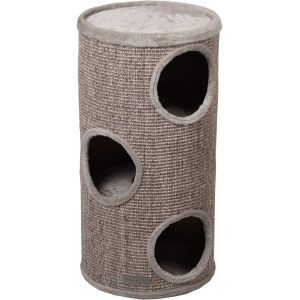 Tour ¿¿ Griffer Greta - Small | Gris/Nature/Brun Clair | Plateau Rembourr¿¿ & Cavit¿¿S Pour Se Blottir - Un Pur Moment De D¿¿Tente Pour Ton Chat ! - Neuf
