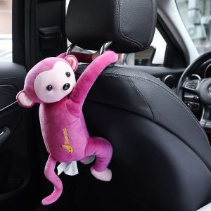1 boîte à mouchoirs en forme de singe Pippi, en pâte de haricot, à suspendre, pour voiture - Neuf