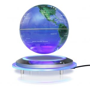 Globe flottant a levitation magnetique, boule auto-rotative de 6 pouces, LED anti-gravite, carte du monde de la Terre - Neuf