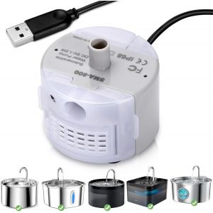 Bhhbb-Pompe Pour Fontaine À Chat En Acier Inoxydable Ultra Légère Usb 2,5 L (Sans Adaptateur) - Neuf