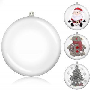 Claire Boules,D&eacute;corations d'Arbre de no&euml;l Boules de Gourde en Plastique transparent Babiole &Agrave; Remplir,des d&eacute;corations de no&euml;l-MXBC - Neuf