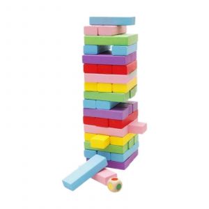 Jeu De 48 Blocs Empilables En Bois, Id&eacute;al Pour Les Enfants Et Les Familles, Id&eacute;al Pour Des Activit&eacute;s De Jeu De Soci&eacute;t&eacute; Amusantes - Neuf