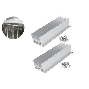 Lot de 8 protections anti-&eacute;claboussures en aluminium pour goutti&egrave;re avec vis, pour d&eacute;viateur d'eau de pluie de toit - Neuf