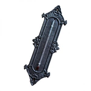 SUBZONAL-Thermom&egrave;tre Mural Fonte Pour Serre Et Int&eacute;rieur Jauge De Temp&eacute;rature Pr&eacute;cise D&eacute;coration Murale Vintage Multifonction Instrument De Mesure Robuste Et Pratique Outil Domestique Noir - Neuf