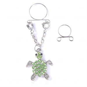 Bijou De Corps Reglable Sans Piercing, Pendentif Exquis En Acier Inoxydable, Anneau De Teton - Neuf