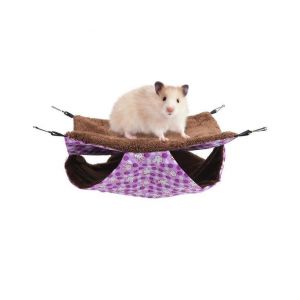 Hamac Double Couche Confortable En Forme De Lapin Violet Pour Petits Animaux &iquest; Maison De Couchage Chaude, &Eacute;l&eacute;gante Et Durable Pour Plusieurs Animaux - Neuf