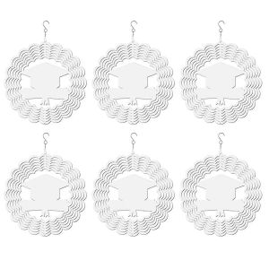 6Pcs Graduation Saison 8 Pouces Sublimation Wind Spinner Blanks - Neuf