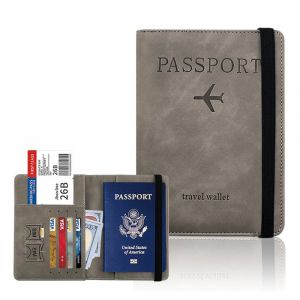 Porte-passeport avec protection RFID et emplacements pour cartes de voyage et d'embarquement - Neuf