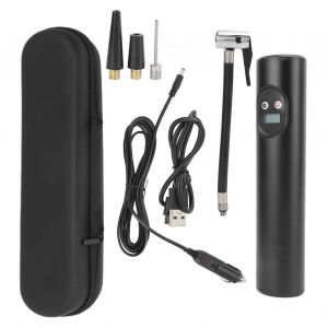 Pompe A Air Sans Fil, Portable, Multifonction, Rechargeable, Affichage Numerique, Eclairage, Gonfleur, Noir - Neuf