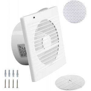 _ E100 Ventilateur Extracteur d'Air pour ø100mm+ Moustiquaire Intégré,14W-80m3/h,Salle de Bain,Cuisine,Bureau,WC,VMC,Garantie 2 ANS - Neuf