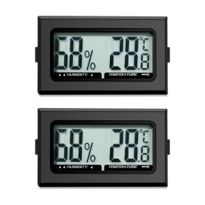 Lot de 2 thermom&egrave;tres num&eacute;riques d'int&eacute;rieur - Mini hygrom&egrave;tre - Thermom&egrave;tre d'int&eacute;rieur - Pour reptiles - Hygrom&egrave;tre num&eacute;rique - Pour bureau, cuisine, &eacute;cran LCD - Incubateur - Thermom&egrave;tre de serre - Neuf