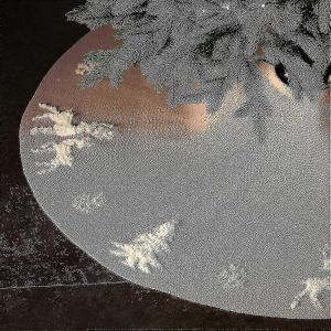 Jupe de sapin de No&euml;l, maille torsad&eacute;e (92 cm, beige) 25-26 - Neuf