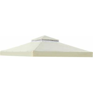 CHECARZHN--NO1-Toit De Rechange Pour Tonnelle Avec Maille Respirante, Résistante Aux Uv, Stable Et Imperméable, Avec Trous De Drainage, Idéal Pour Tonnelle De Jardin De 3 X 3 M (Beige 3 X 3 M) - Neuf